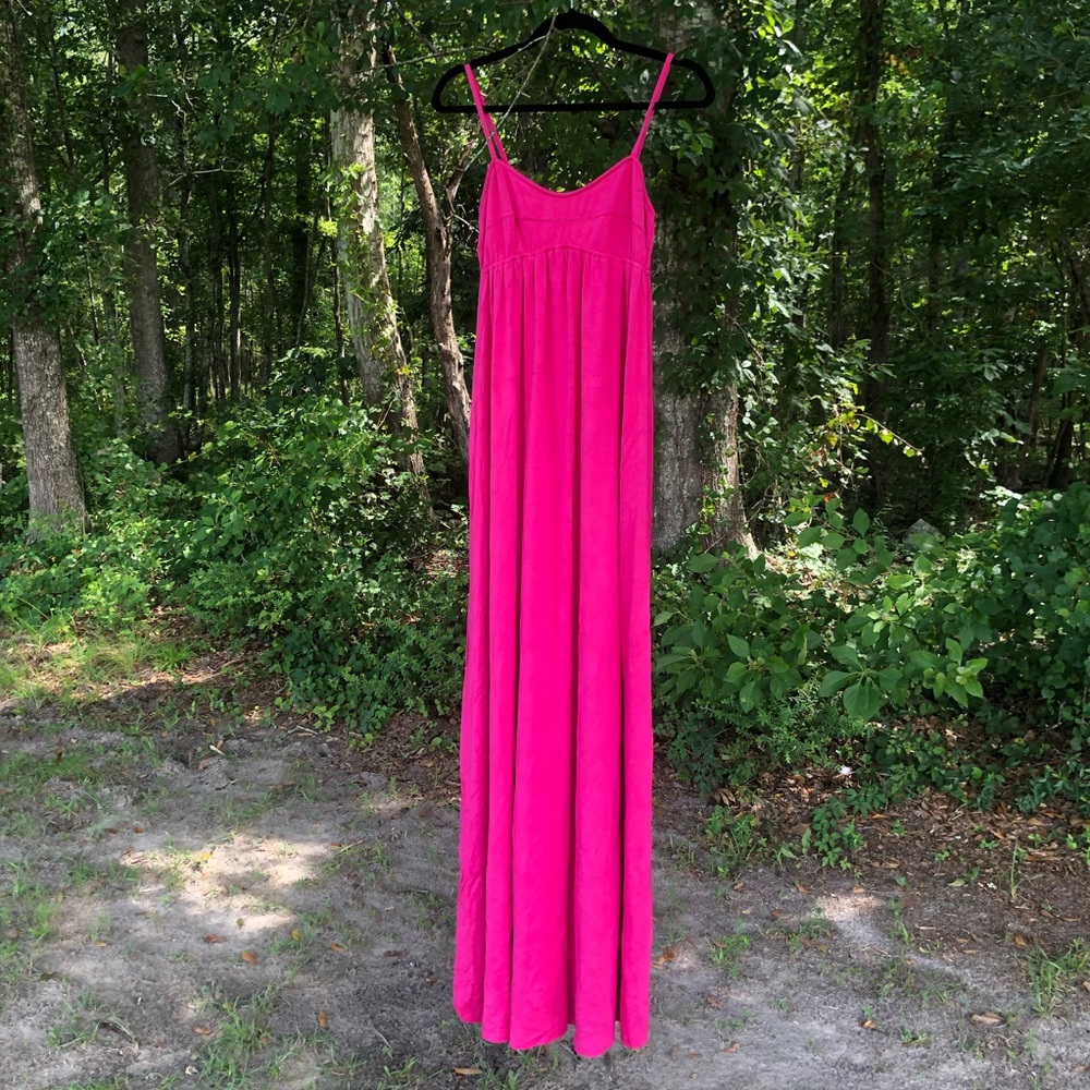 Rachel Pally Pink Maxi Dress with Spaghetti Strap